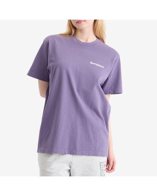 Sporty & Rich Purple Health Is Wealth T-Shirt