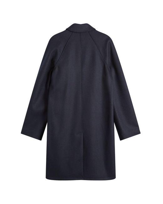 A.P.C. Blue Auster Wool Mac Jacket for men