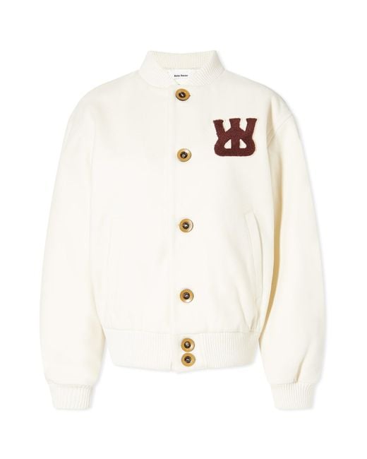 Wales Bonner White Sorbonne 56 Varsity Jacket