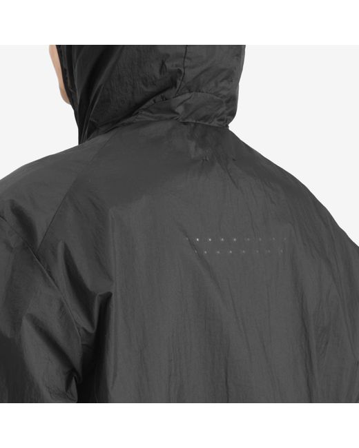 Roa Black Packable Wind Jacket for men