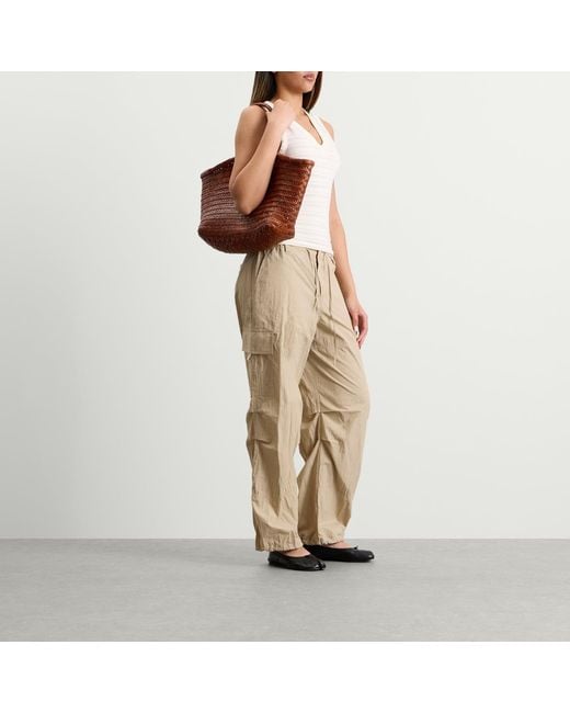 Dragon Diffusion Brown Nantucket Basket Bag