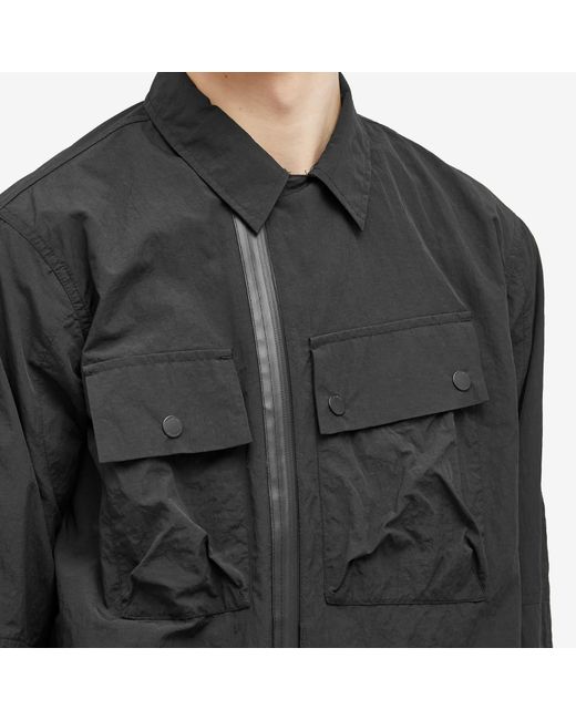 Maharishi Black Veg Dyed Tech Cargo Over Shirt for men