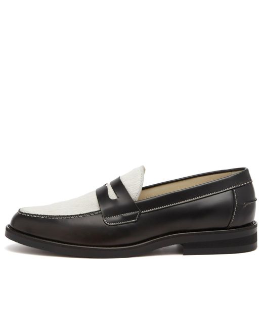 Duke & Dexter Black Wilde Ponyhair Penny Loafer for men