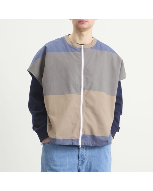 EBIT Gray Patchwork Gilet for men