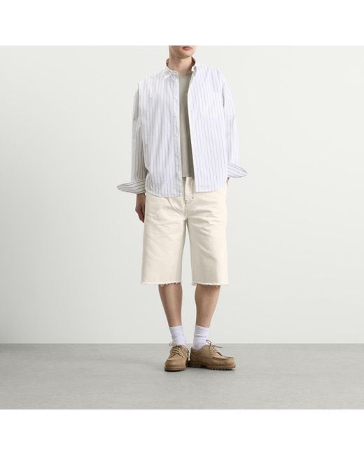 AMI Natural Light Denim Short for men