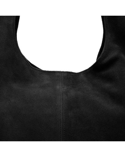 Mazi Untitled Black Flow Suede Tote Bag