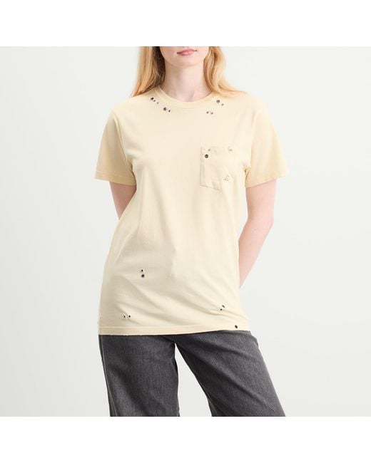 Isabel Marant Natural Yazrane Pierced T-Shirt