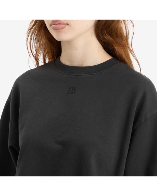 Anine Bing Black Myers Cropped T-Shirt