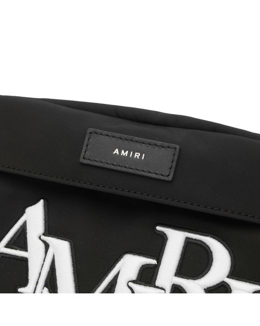 Amiri Black Staggered Logo Cross-Body Bag for men