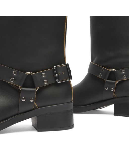 Samsøe & Samsøe Black Sabrenta Knee High Buckled Boots