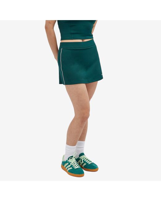 Sporty & Rich Green Serif Court Mini Skirt