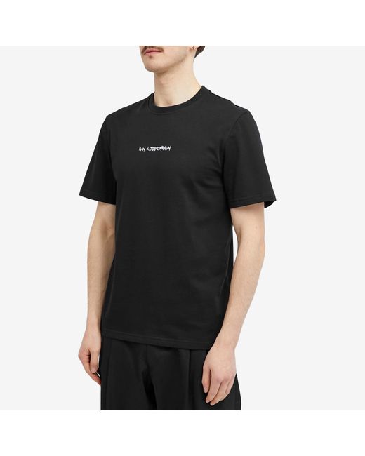 Han Kjobenhavn Black Graphic Font T-Shirt for men