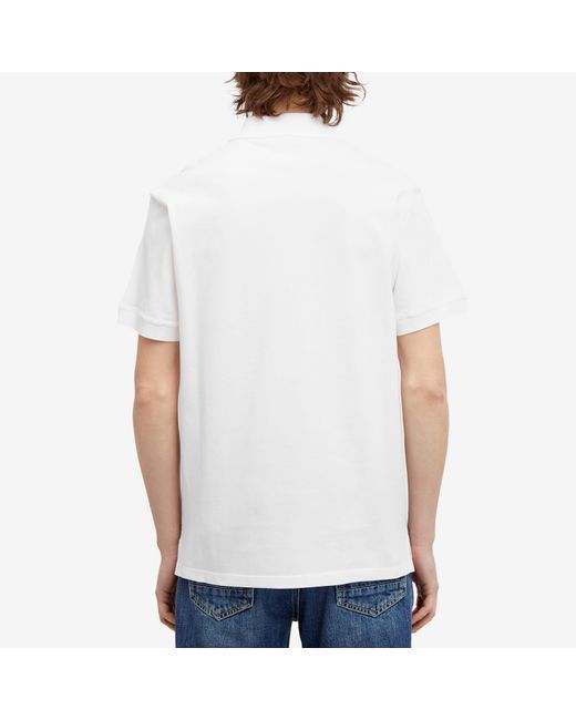 Alexander McQueen White Embroidered Logo Polo Shirt for men
