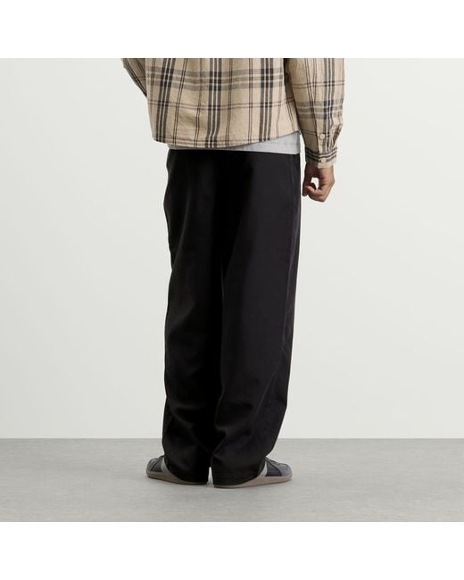 BOUND Black Wide Pleated Trouser for men
