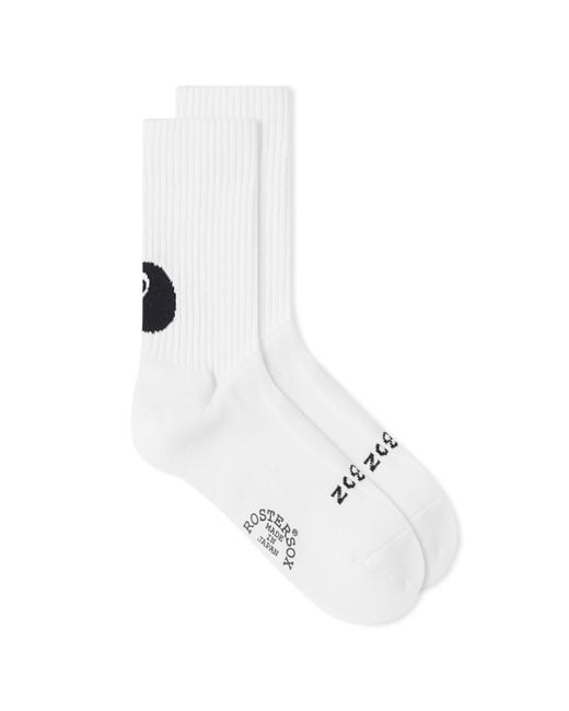 Rostersox White 8 Ball Socks