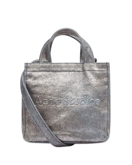 Acne Gray Small Logo Tote Bag