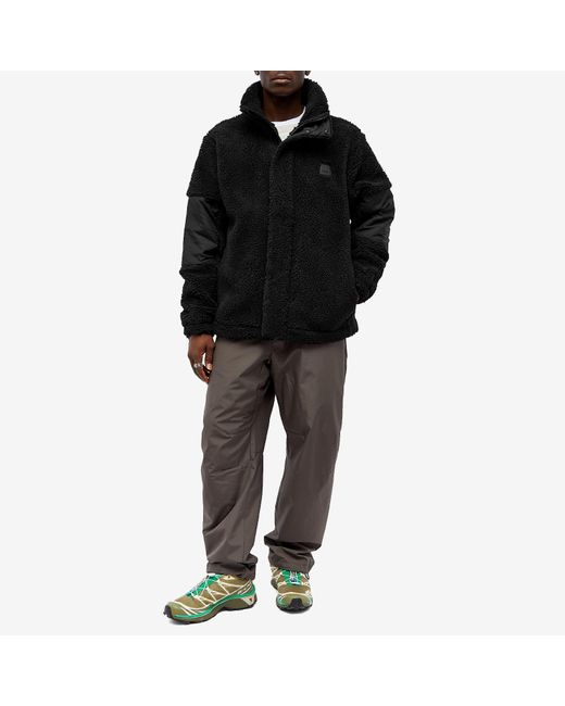 Rains Black Kofu Fleece Jacket for men