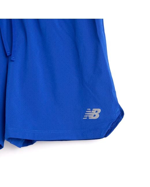New Balance Blue Rc Short 5"