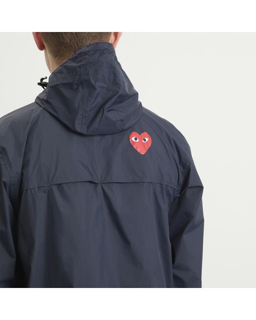 COMME DES GARÇONS PLAY Blue X K-Way Full Zip Packable Jacket for men