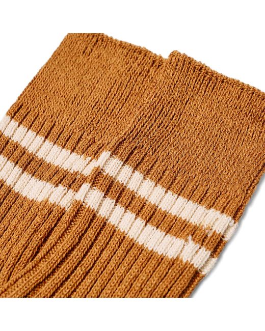 RoToTo Brown Hemp Organic Cotton Stripe Sock