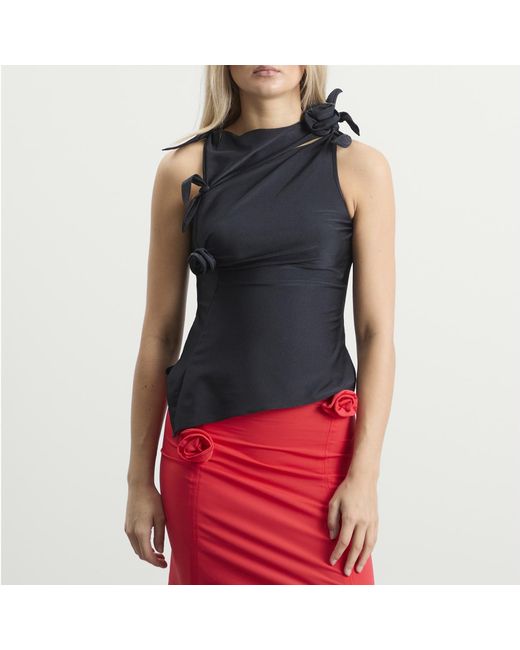 Coperni Black Flower Top