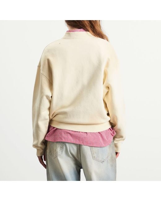 Acne White Fern Logo Sweater
