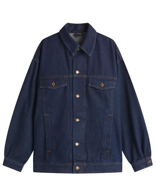 A.P.C. Blue Elvis Denim Jacket for men