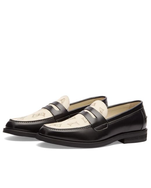 Duke & Dexter Black Wilde Dollar Bills Penny Loafer for men