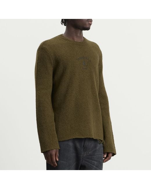 Maison Margiela Green Mm6 6 Logo Crewneck Jumper for men
