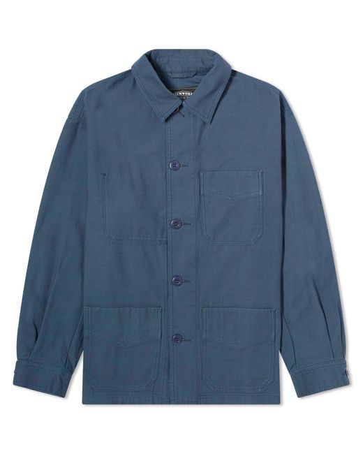 FRIZMWORKS Blue Back Satin French Work Jacket for men