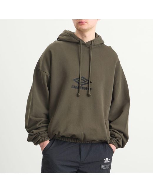 Umbro by Slam Jam Green Og Logo Mask Hoodie for men