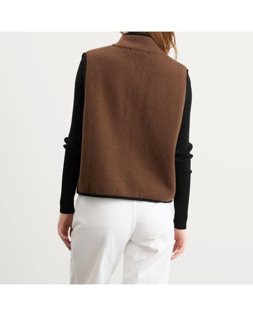 NOTHING WRITTEN Brown Dicky Zip-Up Vest