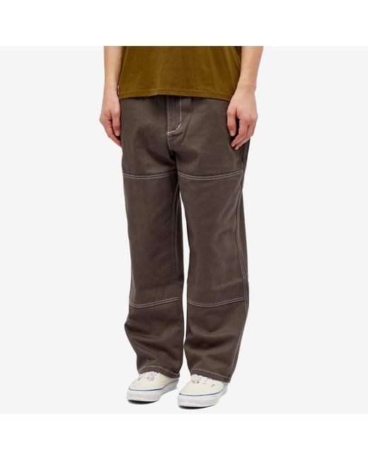 Butter Goods Brown Double Knee Work Pant for men