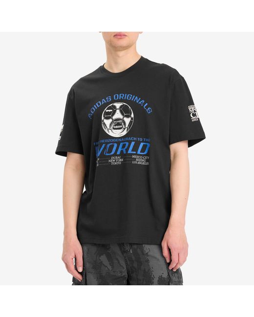 Adidas Black 90S Football T-Shirt for men