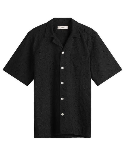 Forét Black Leo Paisley Shirt for men