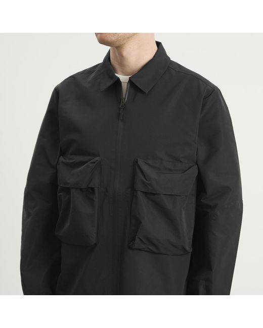 Purple Mountain Observatory Black Climate Shirt Jacket for men