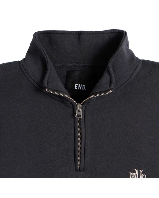 END. Black Slice Half Zip Sweat