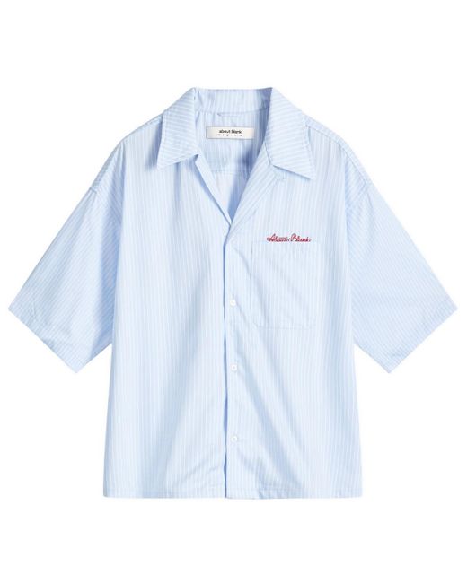 About Blank Blue Short Sleeve Stripe Shirt for men