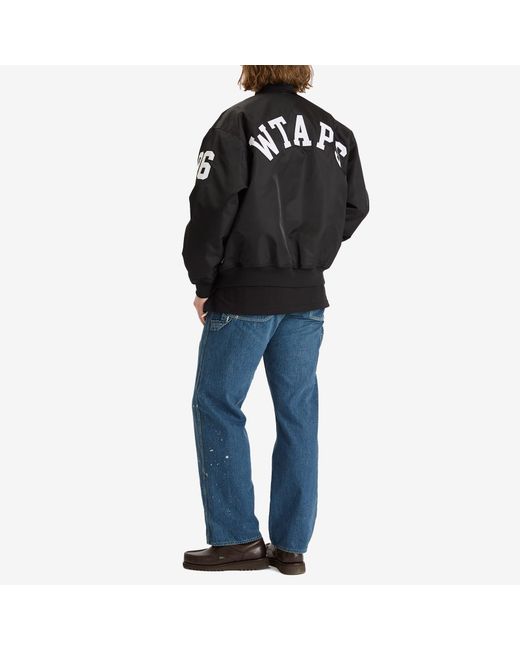 (w)taps Black Team Stadium Jacket for men