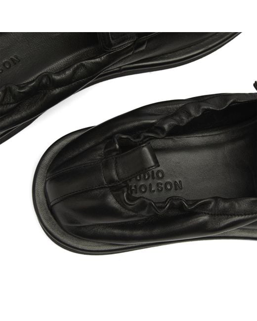 Studio Nicholson Black Elastic Back Loafer