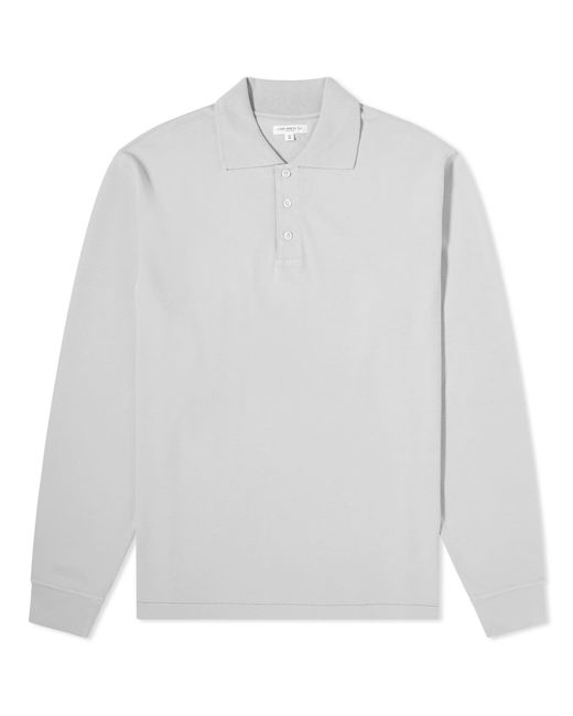 Lady White Co. Long Sleeve Three Button Polo Shirt in White for Men Lyst
