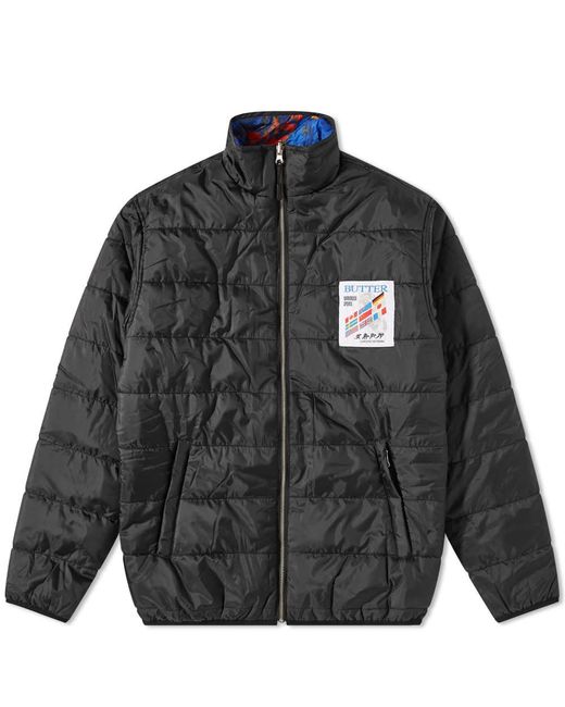 Butter Goods Black Cyclone Reversible Puffer Jacket for men