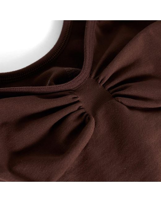 Skims Brown Seamless Sculpt Thong Bodysuit