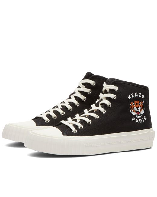KENZO Black High Top Canvas Sneakers for men