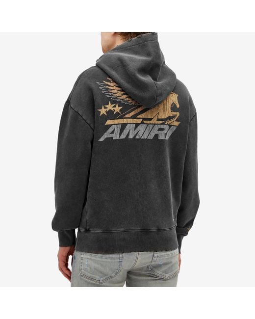 Amiri Vintage Pegasus Hoodie in Grey for Men | Lyst UK