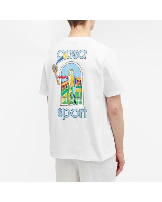 Casablancabrand White Le Jeu Colore Casa Sport T-Shirt for men