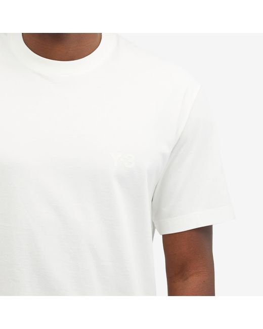 Y-3 White Relaxed Short Sleeve T-Shirt for men