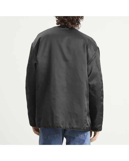 Maison Margiela Black Mm6 Light Padded Collarless Jacket for men
