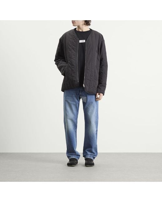 Maison Margiela Black Mm6 Light Padded Collarless Jacket for men