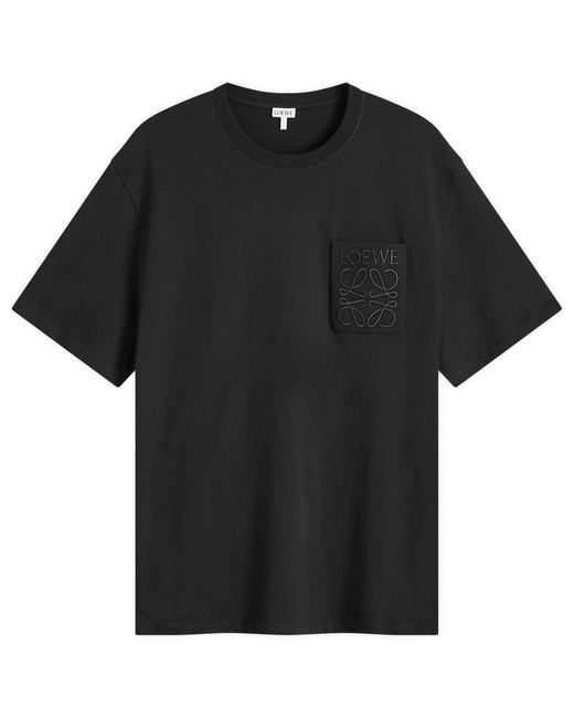 Loewe Anagram Pocket T-Shirt in Black for Men | Lyst Loewe Anagram Pocket T-Shirt in Black for Men | Lyst